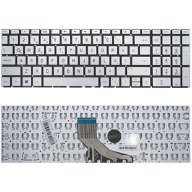 Resim Notespare HP Uyumlu Pavilion Gaming 15-dk0017nt (8UF06EA), 15-dk0018nt (8UF66EA) Klavye Gümüş TR 