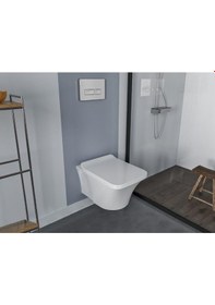 Resim Turkuaz İbiza Rimless Asma Klozet ve Gömme Rezervuar Tam Set 