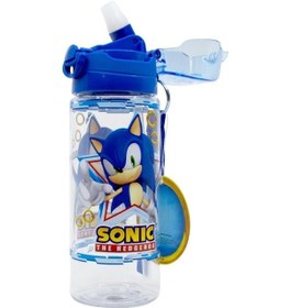 Resim Wiggle 500ml Sonic The Hedgehog Pipetli Askılı Kilitlenebilir Su Matarası Lacivert2 