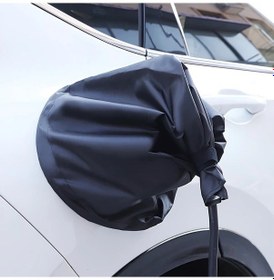 Resim Willowhaven Ev Aracı Şarj Kapağı Manyetik Toz Yağmur Koruma Siyah Kapak 