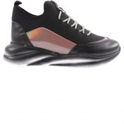 Resim Dgn Kadın Kalın Taban Strech Detaylı Silver Taş Bağcıklı Sneakers Ayakkabı Siyah 4263137 