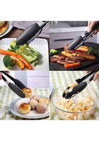 Resim Epinox Profesyonel Yaylı Barbekü Maşası Silikon 25 Cm Bms-25 