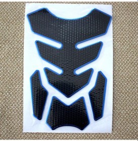 Resim Hightower Motosiklet Yakıt Tankı Çizik Örtücü Balık Kılçığı Desenli Anti Çarpışma Şeridi Blue Edge 