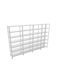 Resim Raf Burada 7 Katlı 4'lü Galvaniz Çelik Raf - Depo, Arşiv, Kiler, Dosya, Market Rafı-43x75 cm-150 cm-0.70 mm 