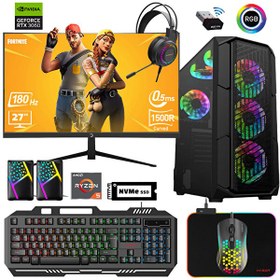 Resim XSR611 AMD Ryzen 5 5600 27" 32 GB RAM 512 GB M.2 NVMe SSD 12 GB RTX3060 180 Hz FreeDOS Oyun Bilgisayarı 