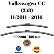 Resim Volkswagen Vw Cc 358 2011 2012 2013 2014 2015 2016 Uyumlu Ön Cam Muz Tipi Silecek Süpürgesi Seti 600/480mm Silbak 
