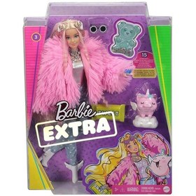 Resim Oyuncak Barbie Extra Bebeği Barbie Pembe Ceketli Barbie 