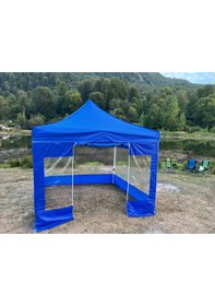 Resim 3x3 M 30 Mm Gazebo Tente Kış Bahçesi Mavi 