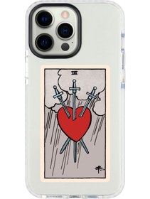 Resim shoptocase Iphone 14 Pro Max Uyumlu Lens Korumalı Anti Shock The Heart Tarot Tasarımlı Telefon Kılıfı 
