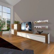 Resim Decoraktiv Eko On Mdf Std Tv Ünitesi Tv Sehpası Ceviz Beyaz 