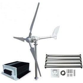 Resim İsta Breeze İ-700 W 12v/24v/48v Rüzgar Türbini + Hibrit Şarj Kontrol Cihazı + Direk Seti 