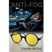Resim Marsilyan Parlama Önleyici Gece Sürüş Görüş Gözlüğü Sis Far Işık Önleyici Anti-Fog Gözlük 