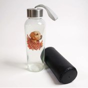 Resim Bohem kutusu Cam Matara – Sonbahar Temalı, 500 ml (Kapaklı & Taşınabilir) 