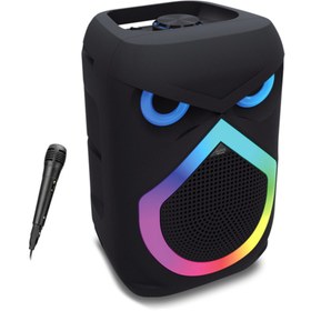 Resim Auris KLN140 25W 8 inç Mikrofonlu RGB Bluetooth Hoparlör 