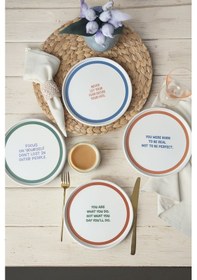 Resim Keramika Motto Line Stackable Pasta Tabağı 21 Cm 4 Adet 22645-22731-35-36 Çok Renkli 