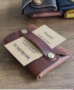 Resim sumerianwallet Deri Cüzdan Taba - Avuçiçi Cüzdan Rfıd Kart Koruma Hediye 