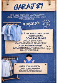 Resim Plus Barkode Mavi Çizgili Erkek Gömlek Relaxed Fit, Uzun Kollu, Yazlık Hafif Kumaş, Cep Detaylı Beyaz Mavi Çizgili 