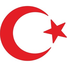 Resim anahtarlıksepeti Ay Yıldız Folyo Kesim Etiket Kırmızı (15 cm ) 