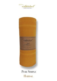 Resim Çift Kişilik Tek Pike Petek 210x230 Pamuklu (Cotton) Hardal 