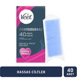 Resim Professional Hassas Ciltler Için Ağda Bandı, Bacak ve Vücut Bölgesi, 40'lı Süper Fırsat Paketi 