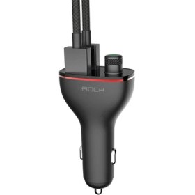 Resim ROCK Kaya B300 Kablosuz Bluetooth V4.2 Fm Verici Radyo Adaptörü Araç Şarj-Siyah (Yurt Dışından) 