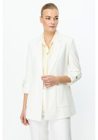 Resim Ekol Kolu Apoletli Torba Cepli Ceket Ekru 