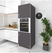 Resim Kenzlife ankastre fırın dolabı bige gri mutfak banyo kiler 