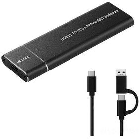 Resim Usb3.1'den Nvme Sabit Disk Kutusu, Nvme Protokolü Ssd'den Type-c Adaptör Kartı, Nvme'den Type-c Sabit Disk Kutusu, Çift Amaçlı Siyah 