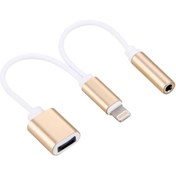 Resim Ally Iphone 13-12-11 -xs-8 -7 3.5mm Kulaklık Ve Şarj Dönüştürücü 