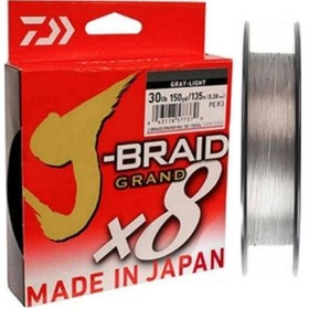 Resim J-braid Grand 135mt 0.13mm 8x Gray Light İp Misina 
