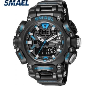 Resim Hanyang Mavi Askeri Izle Spor Su Geçirmez 50 M Kronometre Analog Dijital Kol Saatleri Hafta Ekran Çalar Saat 8053 Dijital Saatler Erkek (Yurt Dışından) 