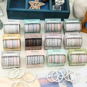 Resim 10 Rulo Gardenia Desenli Washi Bant Seti - Scrapbooking, Günlük Tutma ve Planlayıcı Dekorasyonu için - Kenarlar ve Çıkartmalar için Su Geçirmez Olmayan Yapışkan Bant 