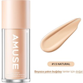 Resim Amuse - Dew Wear Foundation (Kalıcı Parlaklık Etkisi Sunan Doğal Kapatıcı Fondöten) 35ml (%60 SKT İndirimli) - #1.5 NATURAL 