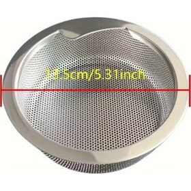 Resim Elmpaly 304 Paslanmaz Çelik 135 Mm Mutfak Lavabo Filtresi Kolay Temizlenebilir Paslanmaz Yüzeyli Süzgeç 