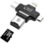 Resim DAYTONA HC05-S ÇOK FONKSİYON USB KART OKUYUCU Giriş:USB+Lightning+Micro USB+Type-C=\u003EÇıkış:Mic.SD 