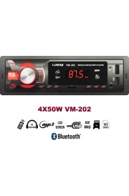 Resim MEGA Oto Teyp 4 x 50 W Bt/2x usb/sd/fm/aux VM-202 