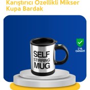 Resim Pratik ve Dayanıklı Termos Kupa | Tek Tuşla Otomatik Karıştırma 