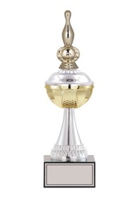 Resim Odak Kupa - Figürlü Kupalar - Bowling / Labut Figürlü Kupalar Fg-045 A - 33 Cm Altın - Beyaz 