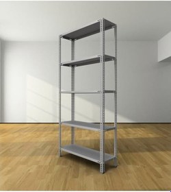 Resim Uzmangrupraf Uzman Grup Raf Çelik Raf-5 Raflı 2Metre 43X60 Çelik Raf-Depo Rafı 