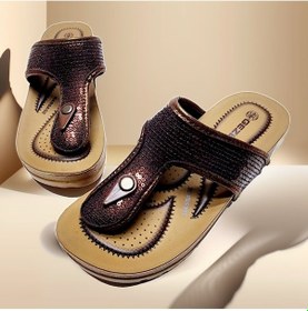 Resim Kadın Günlük Pullu Kalın Taban Parmak Arası Terlik 001 