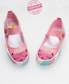 Resim Casabony Pembe Rugan Simli 3d Kız Babet Sneakers 