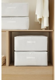 Resim Home Wave 4'lü Orta Boy Gri Pötikare Hurç Set 52 x 28 x 21 cm 