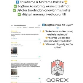 Resim Ustaduş - Qorex Marka - 6 Mm Şeffaf Temper Cam Duşakabin H:190 Özel Seri Krom Aksesuar. Diğer 