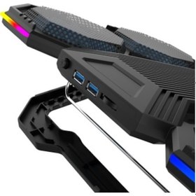 Resim iDock F12 2600 RPM Yüksek Devirli Fan Gaming Laptop Soğutucu Stand 