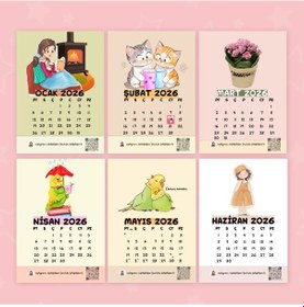 Resim Fatofotofan 2026 Masa Takvimi Ahşap Ayaklıklı 