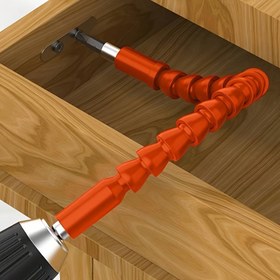 Resim Elektrikli Matkap Evrensel Bağlantı, Turuncu ve Siyah, Evrensel Yumuşak Şaft, Elektrikli Tornavida Matkap Ucu Uzatma Standı, El Matkabı Bağlantı Çubuğu, Çok Fonksiyonlu Esnek Matkap Ucu Tutucu 
