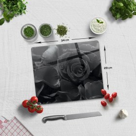 Resim Decorita Karagül Desen | Cam Kesme Tahtası - Cam Kesme Tablası | 29cm x 34cm 