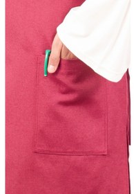 Resim Mutfak Önlüğü Kişiye Ve İsme Özel Nakışlı Mutfak Önlüğü Kalpli Kupa Farklı Renkler Bordo 