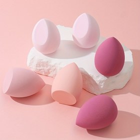 Resim 6 Adet Hidrofil Poliüretan Makyaj Süngeri - Kusursuz Fondöten ve Kapatıcı İçin Ultra Yumuşak Güzellik Blender Yumurtaları - Hızlı Kuruyan, Çift Taraflı Islak/Kuru, Normal Ciltler İçin Kokusuz 