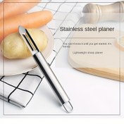 Resim Paslanmaz Çelik Soyucu, Keskin Sebze ve Meyve Kabuk Soyucu, Çok Amaçlı Mutfak Aleti, Dayanıklı ve Hafif, Patates, Havuç, Sarımsak ve Daha Fazlası İçin 